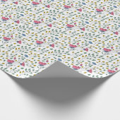 Wilde bloem met kleurrijke wilde bloem cadeaupapier (Hoek)