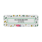 Wilde bloem met kleurrijke wilde bloem etiket (Voorkant)