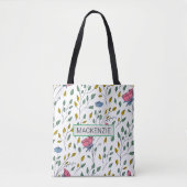 Wilde bloem met kleurrijke wilde bloem tote bag (Voorkant)