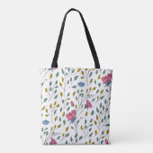 Wilde bloem met kleurrijke wilde bloem tote bag (Achterkant)