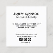 Wilde bloem met kleurrijke wilde bloem vierkante visitekaartje (Achterkant)