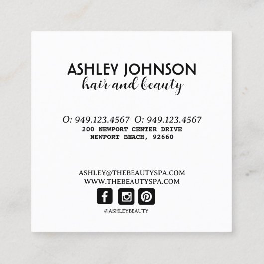 Wilde bloem met kleurrijke wilde bloem vierkante visitekaartje (Achterkant)