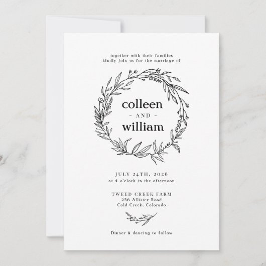 Wilde bloem met paardenbloem kaart (Voorkant)