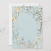 Wilde bloem met vlinder | Baby shower Kaart (Achterkant)