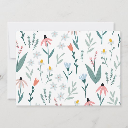 Wilde bloem Mijlstaardag |TWEE waar het om gaat Kaart (Achterkant)