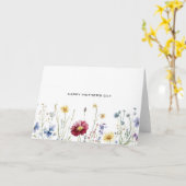 Wilde Bloem Minimalistische Moederdag Kaart (Gele Bloem)