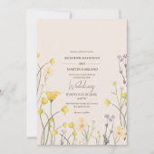 Wilde Bloem Minimalistische Rustieke Tuin Trouw  Kaart (Voorkant)