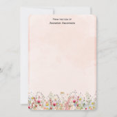 Wilde bloem Modern Botanische Floral, gepersonalis Notitiekaartje (Voorkant)