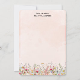 Wilde bloem Modern Botanische Floral, gepersonalis Notitiekaartje