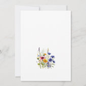 Wilde Bloem Moderne Boho Chic Bruidsfeest Kaart (Achterkant)