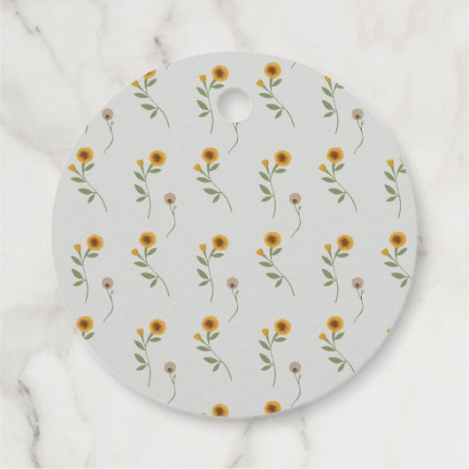 Wilde bloem Moeder Goose Nursery Rhyme Bedankjes Labels (Achterkant)