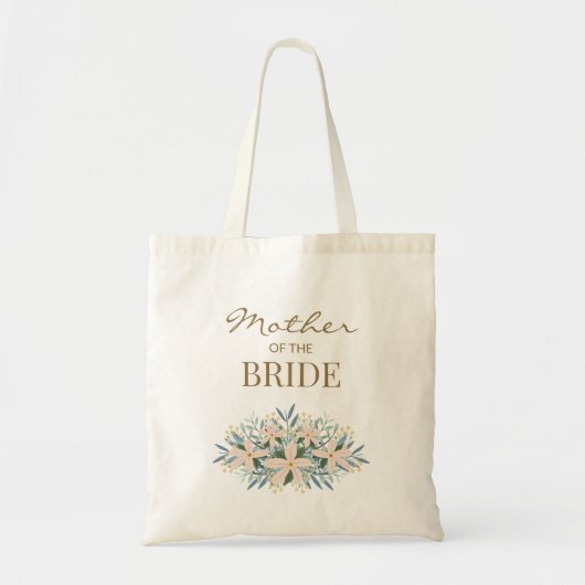 Wilde Bloem Moeder van de Bruid Aangepaste Monogra Tote Bag (Voorkant)