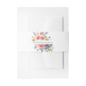 Wilde Bloem Monogram | Bloemrijke Bruiloft Uitnodigingen Wikkel (Voorkant Voorbeeld)