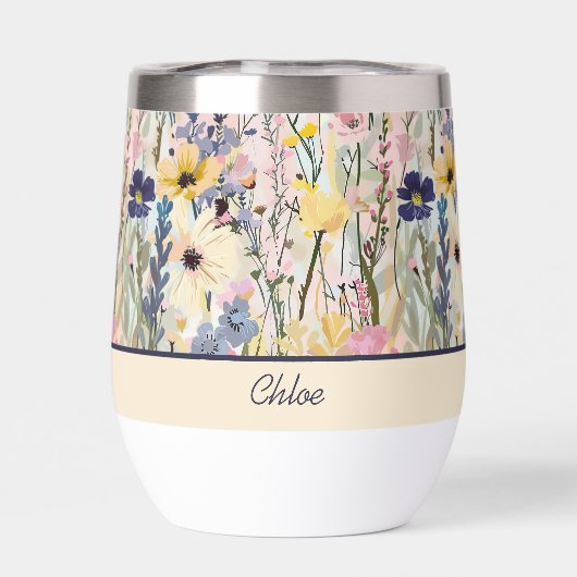 Wilde Bloem Monogram Botanisch (Achterkant)