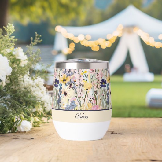 Wilde Bloem Monogram Botanisch (Bruiloft (Gedraaid) )