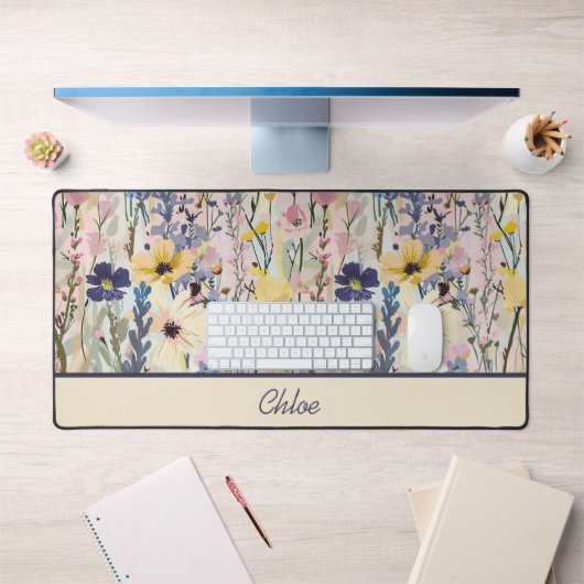 Wilde Bloem Monogram Botanisch Bureaumat (Kantoor 1)