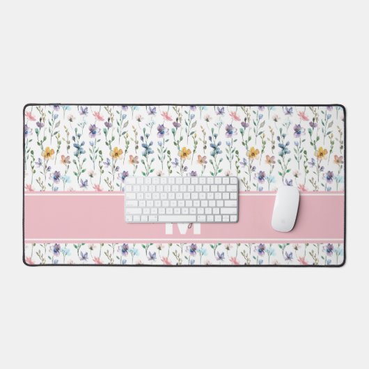 Wilde Bloem Monogram Bureaumat (Keyboard & Muis)