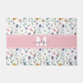 Wilde Bloem Monogram Deurmat (Voorkant)