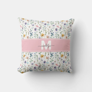 Wilde Bloem Monogram Kussen