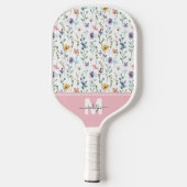 Wilde Bloem Monogram Pickleball Paddle (Achterkant)