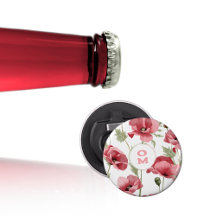 Wilde Bloem Monogram Roze Klaproos