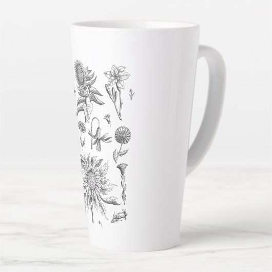 Wilde bloem - Mooie ventilator - Planten Latte Mok (Rechterhoek)