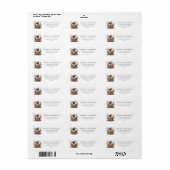 Wilde Bloem Mopsje Puppy Etiket (Full Sheet)