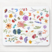 Wilde Bloem Muismat | Botanisch Bureaubehoor (Voorkant)
