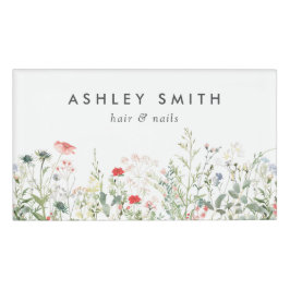 Wilde bloem naambadge