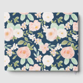 Wilde Bloem Navy Blauwe Gingham Strik Afstudeerfee Gastenboek (Achterkant)