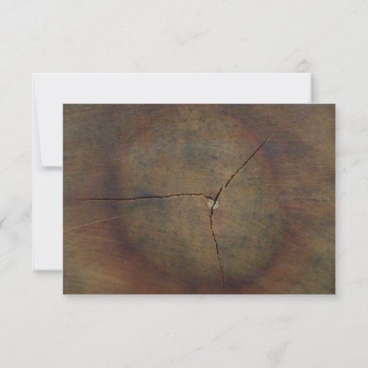 Wilde bloem Oak Wood Weddenschap RSVP (Achterkant)