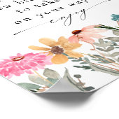 Wilde bloem of bloemstaaf poster (Hoek)