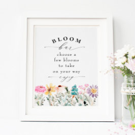 Wilde bloem of bloemstaaf poster