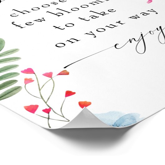 Wilde bloem of blokbalk poster (Hoek)