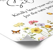 Wilde bloem Onderteken Ons achterpoortnummer voor  Poster (Hoek)