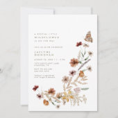 Wilde bloem onderweg - Modern Boho Baby shower Kaart (Voorkant)