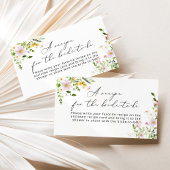 Wilde bloem Ontvang bruid Informatiekaartje