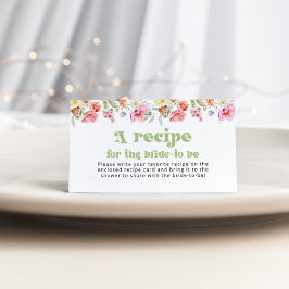 Wilde bloem Ontvang bruid Informatiekaartje