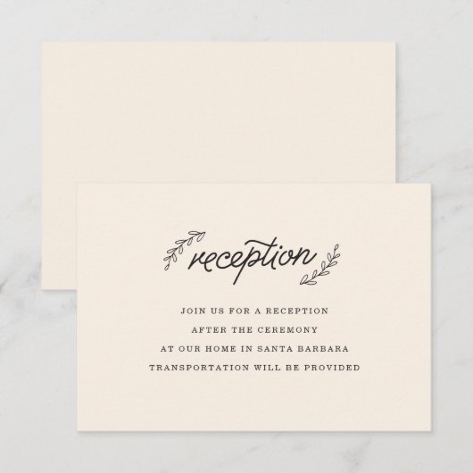 Wilde bloem Ontvangen Invoegen Informatiekaartje (Voorkant / Achterkant)