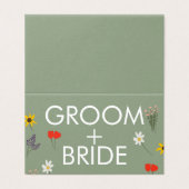 Wilde bloem op de dag van de bruiloft Tent Table K Kaart (Buitenkant ongevouwen)