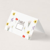 Wilde bloem op de dag van de bruiloft Tent Table K Kaart (Voorkant)