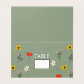 Wilde bloem op de dag van de bruiloft Tent Table K Kaart (Buitenkant ongevouwen)