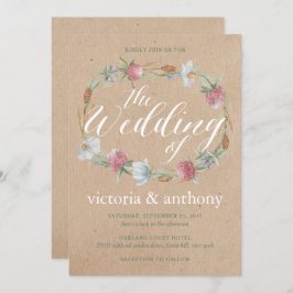 Wilde bloem op Kraft Country Weddenschap Kaart