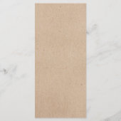 Wilde bloem op Kraft Country Weddenschap Menu (Achterkant)