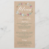 Wilde bloem op Kraft Country Weddenschap Menu (Voorkant)
