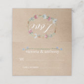 Wilde bloem op Kraft Country Weddenschap Plaatskaartje (Buitenkant ongevouwen)