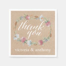 Wilde bloem op Kraft Country Weddenschap Servet