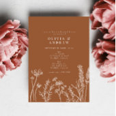 Wilde bloem Oranje repetitie binnenste Kaart