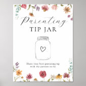 Wilde bloem Ouderschap Tip Jar Poster (Voorkant)