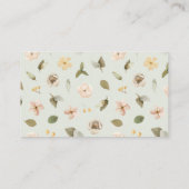 Wilde bloem Ovaal Baby shower Diaper Raffle Ticket Informatiekaartje (Achterkant)